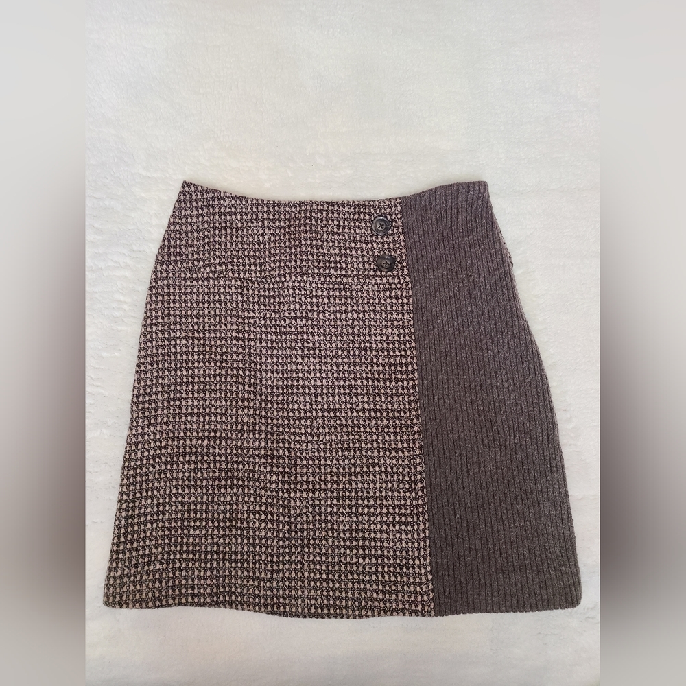 Sundance Wool Blend Brown Seater‎ Tweed Skirt Women's Size 4 Classic